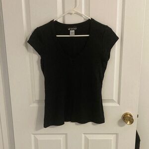 Self Esteem Black Cap Sleeve Top